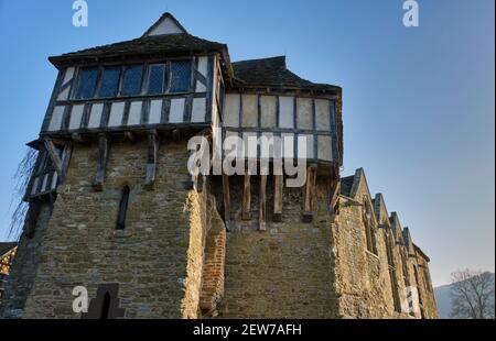 Château de Stokesay, Stokesay, Craven Arms, Shropshire Banque D'Images