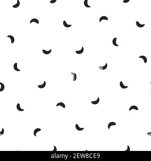 Motif abstrait sans couture de petits traits ou taches de sorbeur noir sur le blanc. Dessin à la main, style à main levée. Papier peint décoratif, idéal pour l'impression. Vecteur Illustration de Vecteur