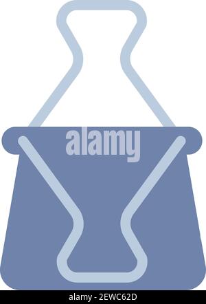 Clip de reliure, illustration, vecteur sur fond blanc. Illustration de Vecteur