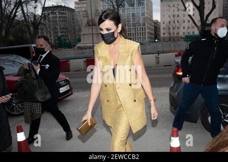 Madrid, Espagne. 02 mars 2021. Melani Olivares participe aux Feroz Awards 2021 à l'Hotel VP Plaza Espana Design. Crédit : SOPA Images Limited/Alamy Live News Banque D'Images