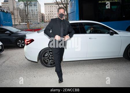 Madrid, Espagne. 02 mars 2021. Jorge Sanz participe aux Feroz Awards 2021 à l'Hotel VP Plaza Espana Design. Crédit : SOPA Images Limited/Alamy Live News Banque D'Images