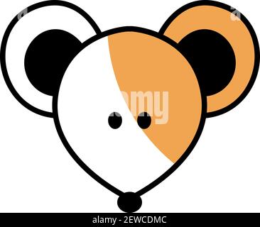 Souris PET, illustration, vecteur sur fond blanc. Illustration de Vecteur