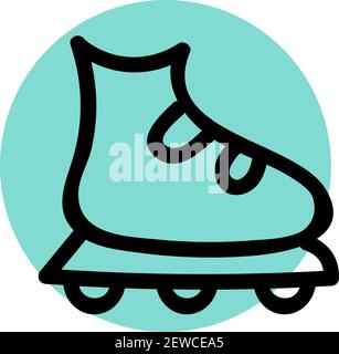 Patinage à roulettes, illustration, vecteur sur fond blanc. Illustration de Vecteur