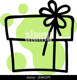 Boîte-cadeau de la fête des pères, illustration, vecteur sur fond blanc. Illustration de Vecteur