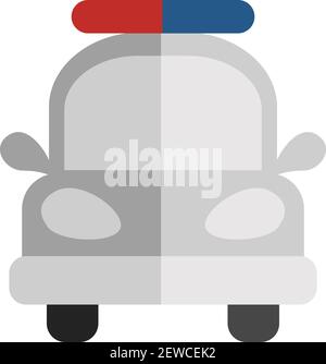 Voiture de police, illustration, vecteur sur fond blanc. Illustration de Vecteur