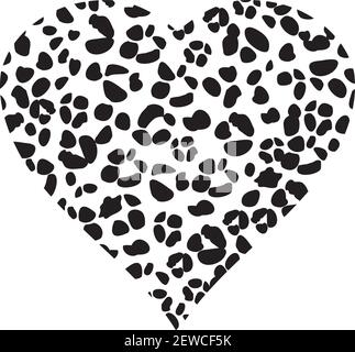 illustration vectorielle d'un motif de coeur léopard Illustration de Vecteur