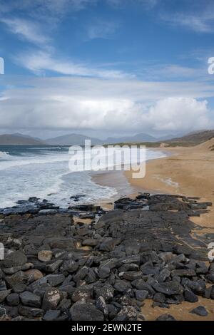 Plage de Traigh Mor sur l'île de Harris Banque D'Images
