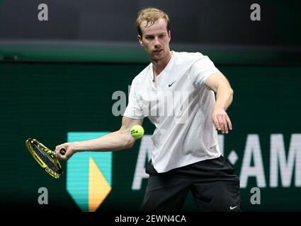 Rotterdam, pays-Bas, 2 mars 2021, Botic van de Zandschulp des pays-Bas pendant le deuxième jour du 48e tournoi de tennis mondial ABN AMRO, un tournoi ATP Tour 500 le 2 mars 2021 au Rotterdam Ahoy à Rotterdam, pays-Bas - photo Jean Catuffe / DPPI Banque D'Images