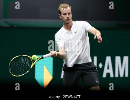 Rotterdam, pays-Bas, 2 mars 2021, Botic van de Zandschulp des pays-Bas pendant le deuxième jour du 48e tournoi de tennis mondial ABN AMRO, un tournoi ATP Tour 500 le 2 mars 2021 au Rotterdam Ahoy à Rotterdam, pays-Bas - photo Jean Catuffe / DPPI Banque D'Images