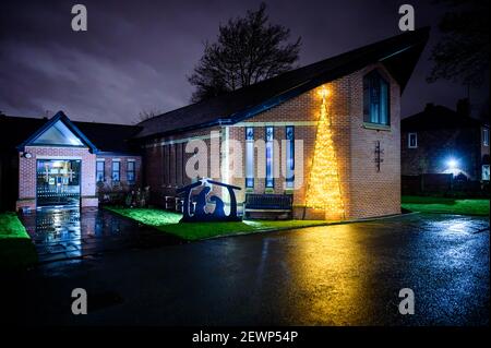 Noël à l'Église réformiste unie, Swinton Banque D'Images