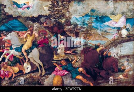 Jacopo Tintoretto, la conversion de Saint Paul, peinture, vers 1544 Banque D'Images