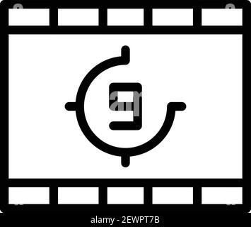 Icône de compte à rebours du clip. Contour clip icône de vecteur de compte à rebours pour la conception de Web isolée sur fond blanc Illustration de Vecteur