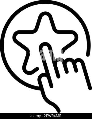 Icône assistance VIP. Contour de l'icône de vecteur d'assistance vip pour la conception Web isolée sur fond blanc Illustration de Vecteur