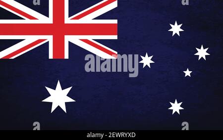 Le drapeau de l'Etat d'Australie occidentale avec grunge Illustration de Vecteur