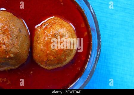 Mutton Rista, plat traditionnel cachemiri non végétarien Banque D'Images