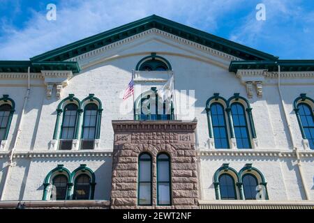 Hôtel de ville de Woonsocket sur main Street dans le centre-ville de Woonsocket, Rhode Island RI, Etats-Unis. Banque D'Images