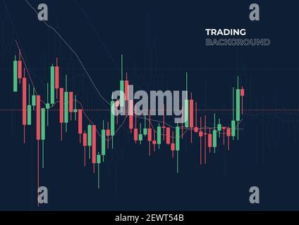 Graphique de chandelier bourse ou arrière-plan de négociation. Illustration de Vecteur