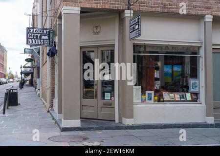 LA NOUVELLE-ORLÉANS, LA, Etats-Unis - 28 FÉVRIER 2021 : Crescent City Books on Chartres Street Banque D'Images