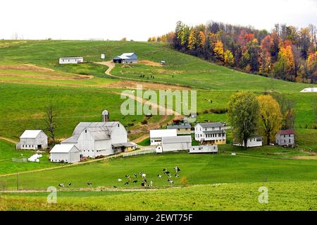 Amish style de vie et maison de ferme pittoresque sans fils électriques dedans Et autour de Sugarcreek et Millersburg Ohio OH Banque D'Images