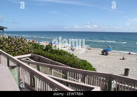 Plage publique de Boca Raton, FL, Etats-Unis Banque D'Images