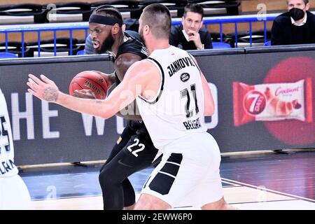 Trento, Italie. 03ème mars 2021. Jacorey Williams (Dolomiti Energia Trento) durante Dolomiti Energia Trento vs Partizan NIS Belgrade, Panier Eurocup à Trento, Italia, 03 marzo 2021 Credit: Independent photo Agency/Alay Live News Banque D'Images