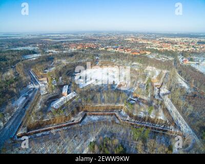 Forteresse de Boyen prussien en forme d'étoile à Gizycko, Pologne (ancienne Loetzen, Prusse orientale) Banque D'Images