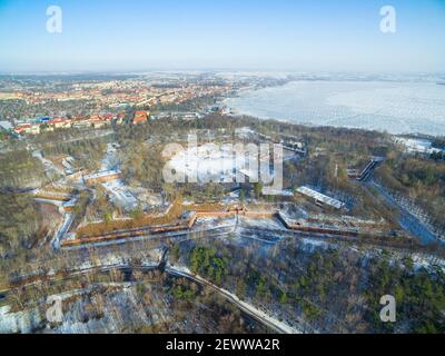 Forteresse de Boyen prussien en forme d'étoile à Gizycko, Pologne (ancienne Loetzen, Prusse orientale) Banque D'Images