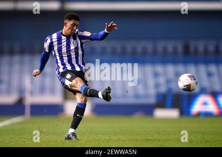 Liam Palmer de Sheffield Wednesday pendant le match du championnat Sky Bet à Hillsborough, Sheffield. Date de la photo: Mercredi 3 mars 2021. Banque D'Images