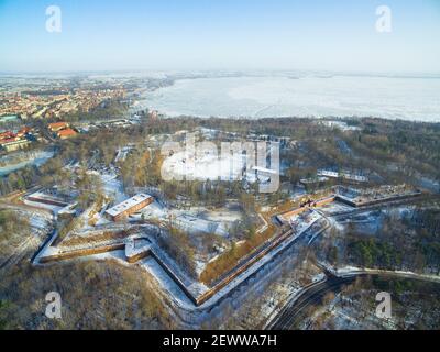 Forteresse de Boyen prussien en forme d'étoile à Gizycko, Pologne (ancienne Loetzen, Prusse orientale) Banque D'Images