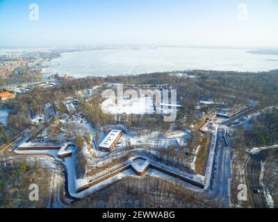 Forteresse de Boyen prussien en forme d'étoile à Gizycko, Pologne (ancienne Loetzen, Prusse orientale) Banque D'Images