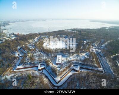 Forteresse de Boyen prussien en forme d'étoile à Gizycko, Pologne (ancienne Loetzen, Prusse orientale) Banque D'Images