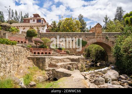 Le pont Calicanto ( Puente de Calicanto ), Monguí, Boyacá, Colombie Banque D'Images