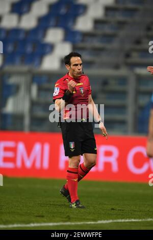 Valerio Marini(Referee) pendant l'italien 'erie UN match entre Sassuolo 3-3 Napoli au stade Mapei le 03 mars 2021 à Reggio Emilia, Italie. Credit: Maurizio Borsari/AFLO/Alay Live News Banque D'Images