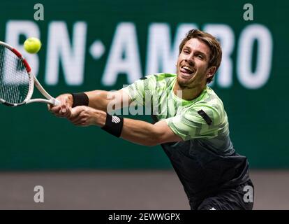 Rotterdam, pays-Bas, 3 mars 2021, tournoi de tennis mondial ABNAMRO, Ahoy, Cameron Norrie (GBR). Photo : www.tennisimages.com/henkkoster Banque D'Images