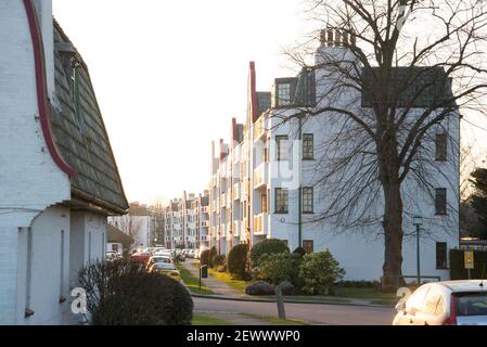 Village d'Ealing d'architecture hollandaise-coloniale-baroque par R. Toms & Partners Banque D'Images