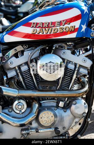 Moto Replica XR750 de Knievel Harley Davidson de niveau Banque D'Images
