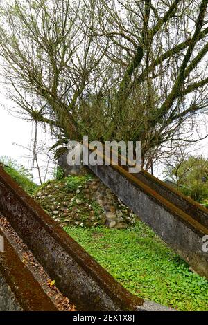 Terrain de jeu près de l'architecture de style japonais Jingtong, une destination populaire dans la ville de New Taipei Taiwan Banque D'Images