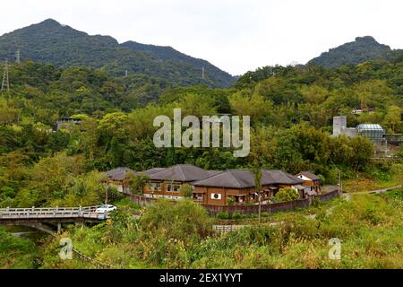 Jingtong architecture de style japonais, une destination populaire dans la ville de New Taipei Taiwan Banque D'Images