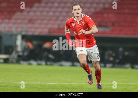 Copenhague, Danemark. 3 mars 2021. Lukas Engel (8) de Vejle Boldklub vu lors du match 3F Superliga entre le FC Copenhague et Vejle Boldklub à Parken, Copenhague. (Crédit photo: Gonzales photo - Rune Mathiesen). Banque D'Images