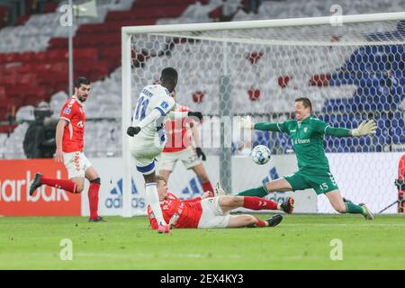 Copenhague, Danemark. 3 mars 2021. Mohamed Daramy (11) du FC Copenhague a obtenu un score dans le match 3F Superliga entre le FC Copenhague et Vejle Boldklub à Parken, Copenhague. (Crédit photo: Gonzales photo - Rune Mathiesen). Banque D'Images