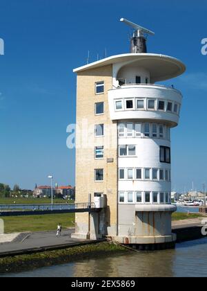 Radar Tower à Cuxhaven, Allemagne Banque D'Images