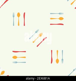 Motif sans couture ICON pour les couverts. Illustration de Vecteur