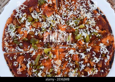 Sélection de la pizza farali, en-cas faradi à base de farine à jeun Banque D'Images