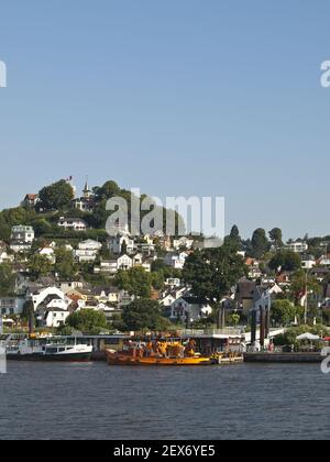 Blankenese avec Suellberg à Hambourg, Allemagne Banque D'Images