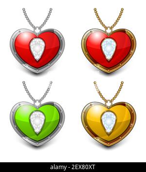 Collier en forme de coeur Banque D'Images