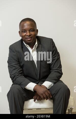 Johannesburg, Afrique du Sud - 27 novembre 2015 : Portrait éditorial de Lebo Motshgoa, entrepreneur d'Afrique noire Banque D'Images