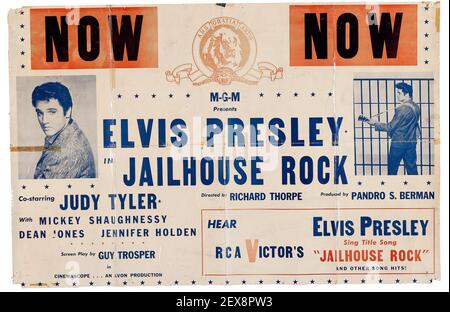 MAINTENANT ! Elvis Presley, Jailhouse Rock. Publicité. Banque D'Images