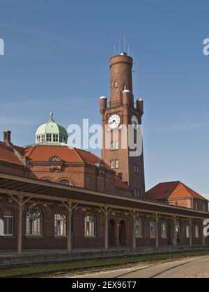 Gare historique de Port à Cuxhaven, Allemagne Banque D'Images