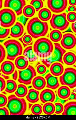 Image verticale de cercles multicolores sans couture motif pour arrière-plan abstrait Banque D'Images
