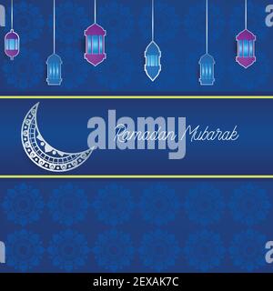 ramadan kareem ramadan mubarak, Happy ramadan salutation design pour les musulmans mois saints, illustration vectorielle Illustration de Vecteur